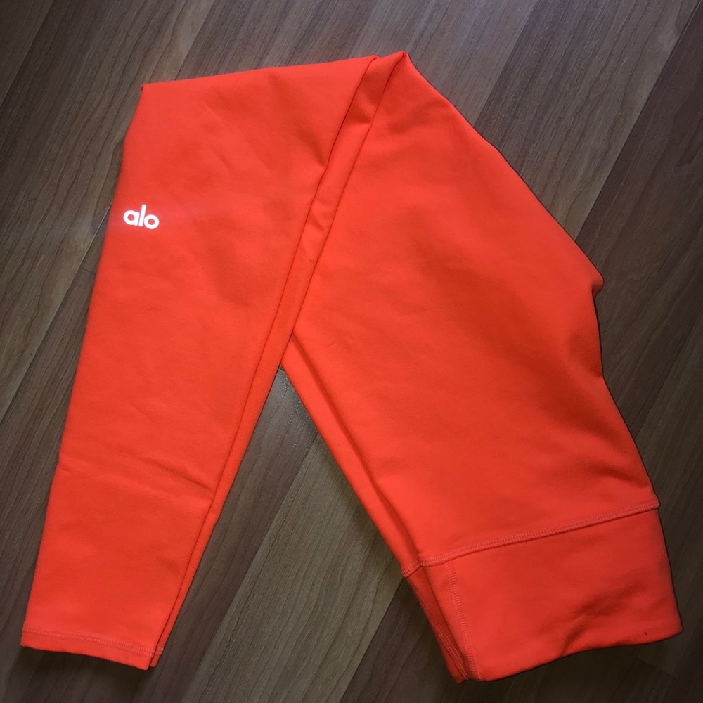 ALO Orange Airbrush Leggings